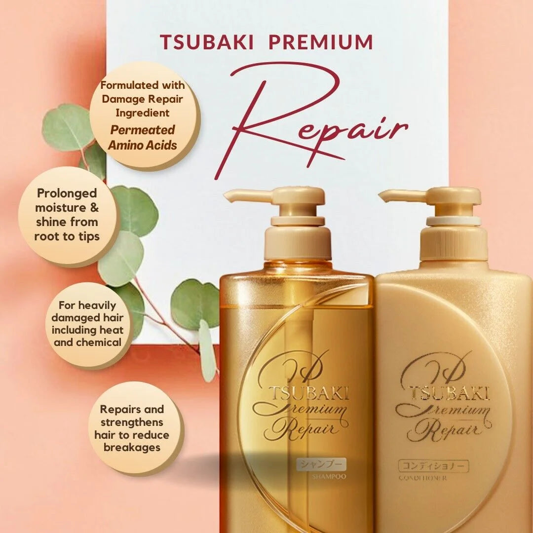 Tsubaki Premium Volume &amp;amp; Repair Shampoo &amp;amp; Conditioner Set [450ml x 2]