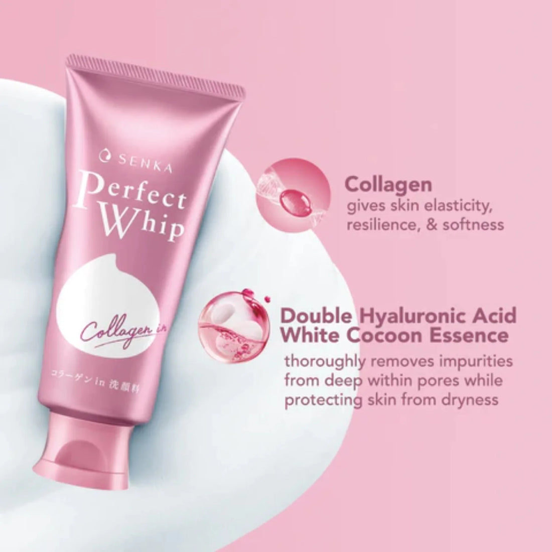 [Shiseido] Senka Perfect Whip Collagen In Face Foam [120g]