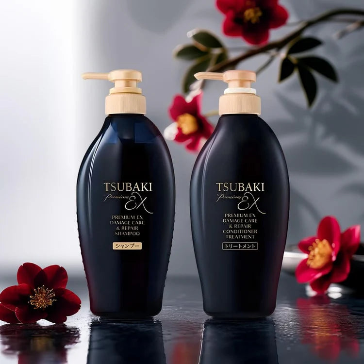 [Shiseido] Tsubaki Premium EX Damage Care &amp; Repair Shampoo &amp; Conditioner Set [2x400ml]