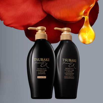 [Shiseido] Tsubaki Premium EX Damage Care &amp; Repair Shampoo &amp; Conditioner Set [2x400ml]