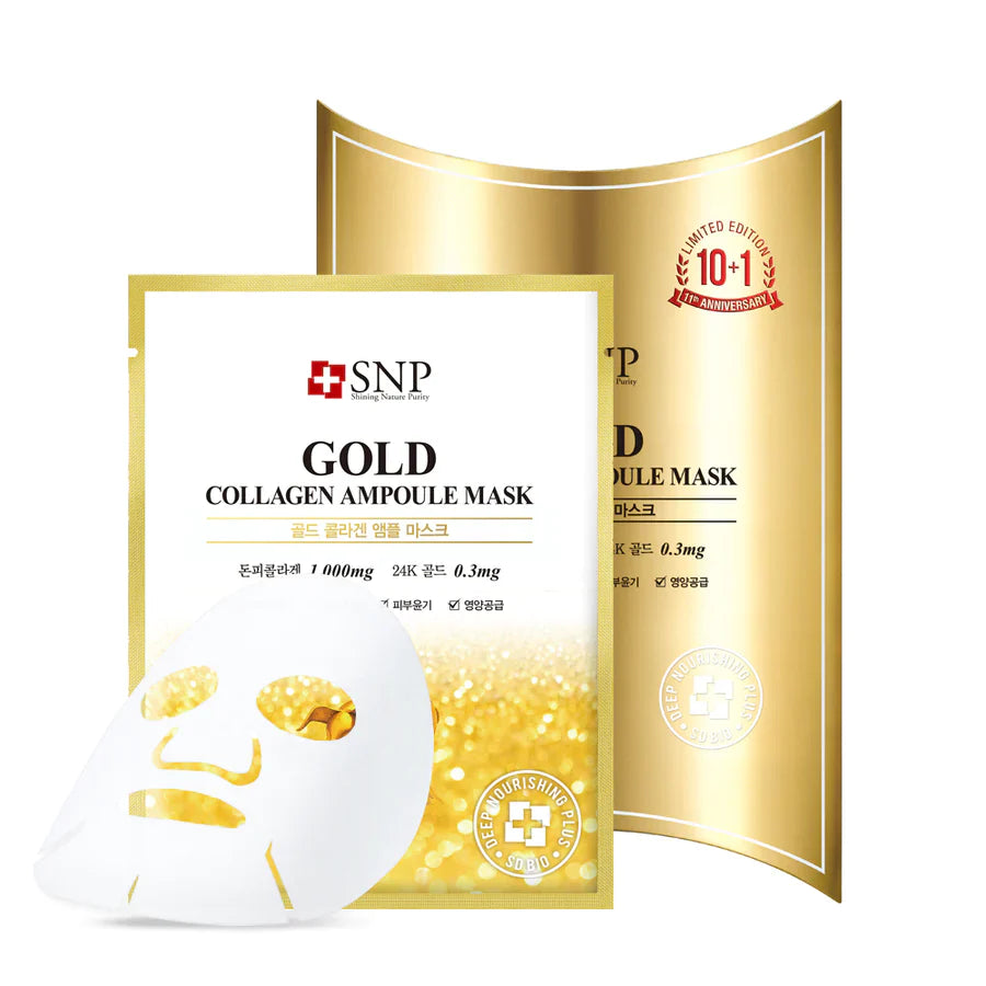 Gold Collagen Ampoule Mask [10pcs]