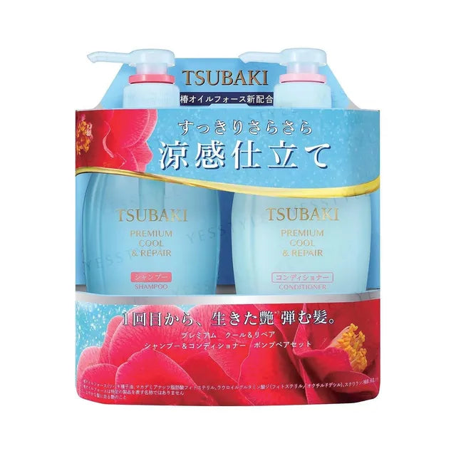 Tsubaki Premium Cool &amp; Repair Shampoo &amp; Conditioner Set [2x450ml]