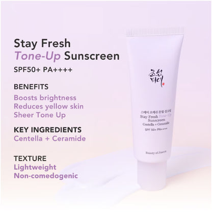 Stay Fresh Tone-Up Sunscreen (Purple)