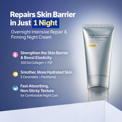 Deep Collagen 7GF Ceramide Crème de Nuit Barrière Avancée [50ml]