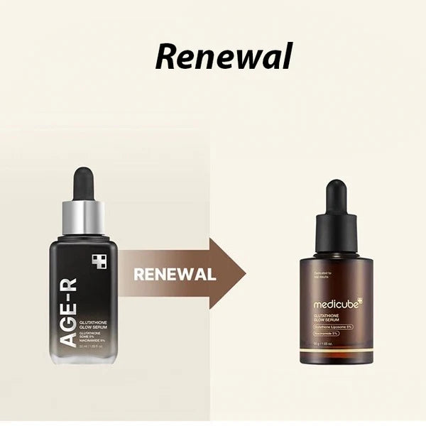 medicube age-r glutathione glow serum 50ml كريم يقوي البشرة ضد العوامل البيئية Gluta Master Whitening Glutathion The lightweight Variant:10µg