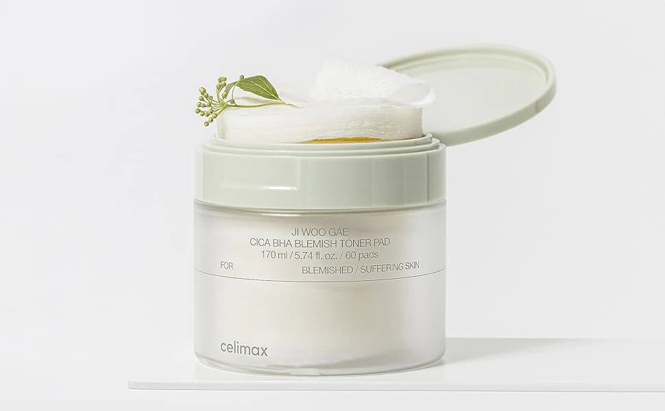 JIWOOGAE Cica BHA Blemish Toner Pad