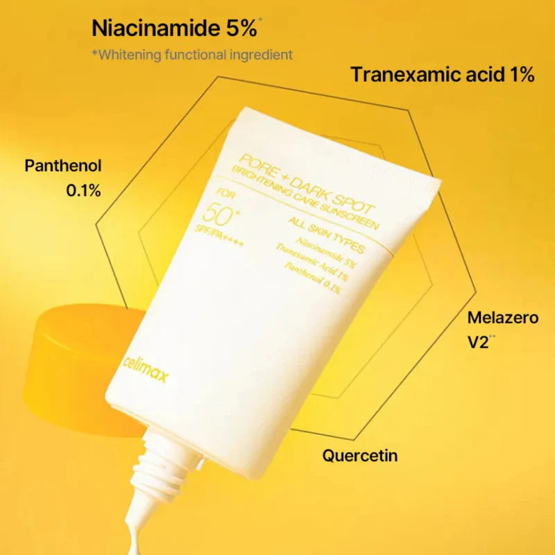 Crème solaire éclaircissante Pore+ pour les taches brunes [50 ml]