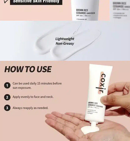 [coxir] Brown Rice Ceramide Sunscreen [50ml]