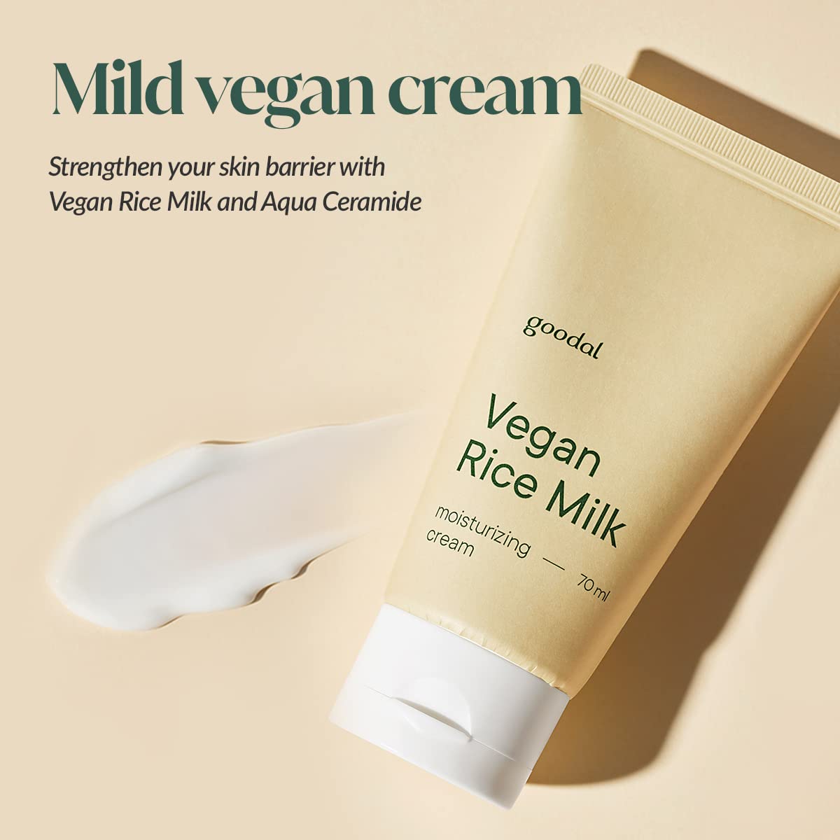 [GOODAL] Vegan Rice Milk Moisturizing Cream [70ml] - 