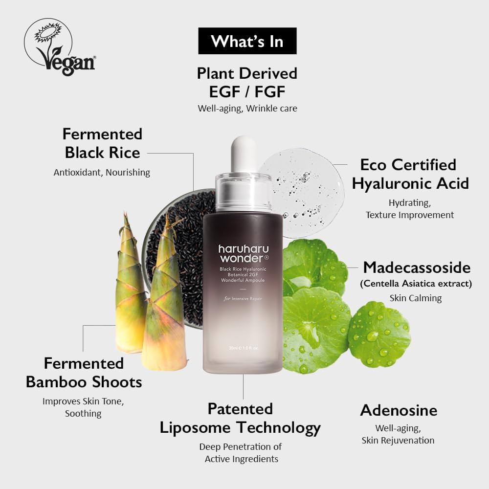 [haruharu wonder] Black Rice Hyaluronic Botanical 2GF Wonderful Ampoule [30ml]