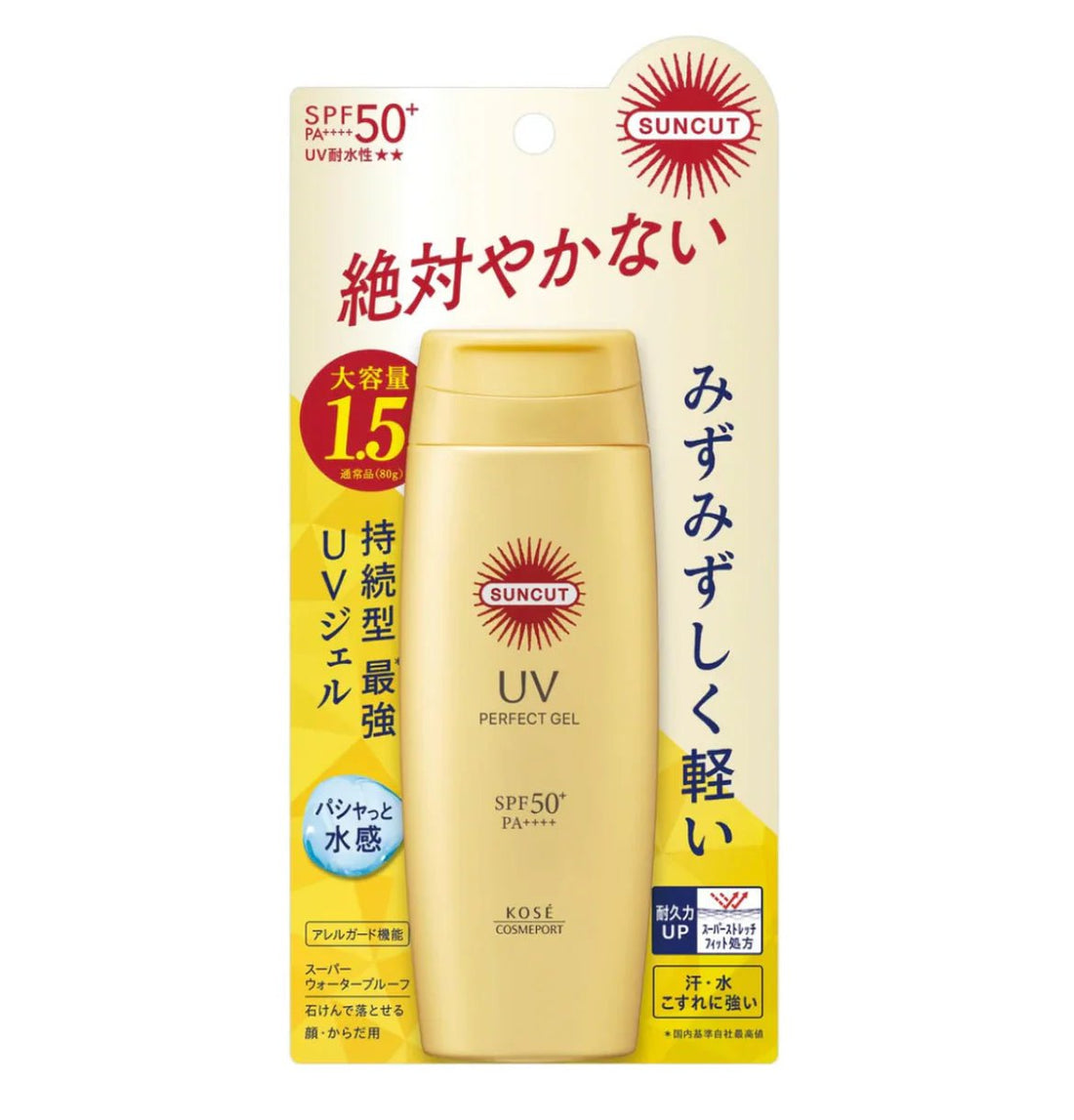 [Kose] Suncut UV Perfect Gel SPF 50+ PA++++ [120g] - Sunscreen