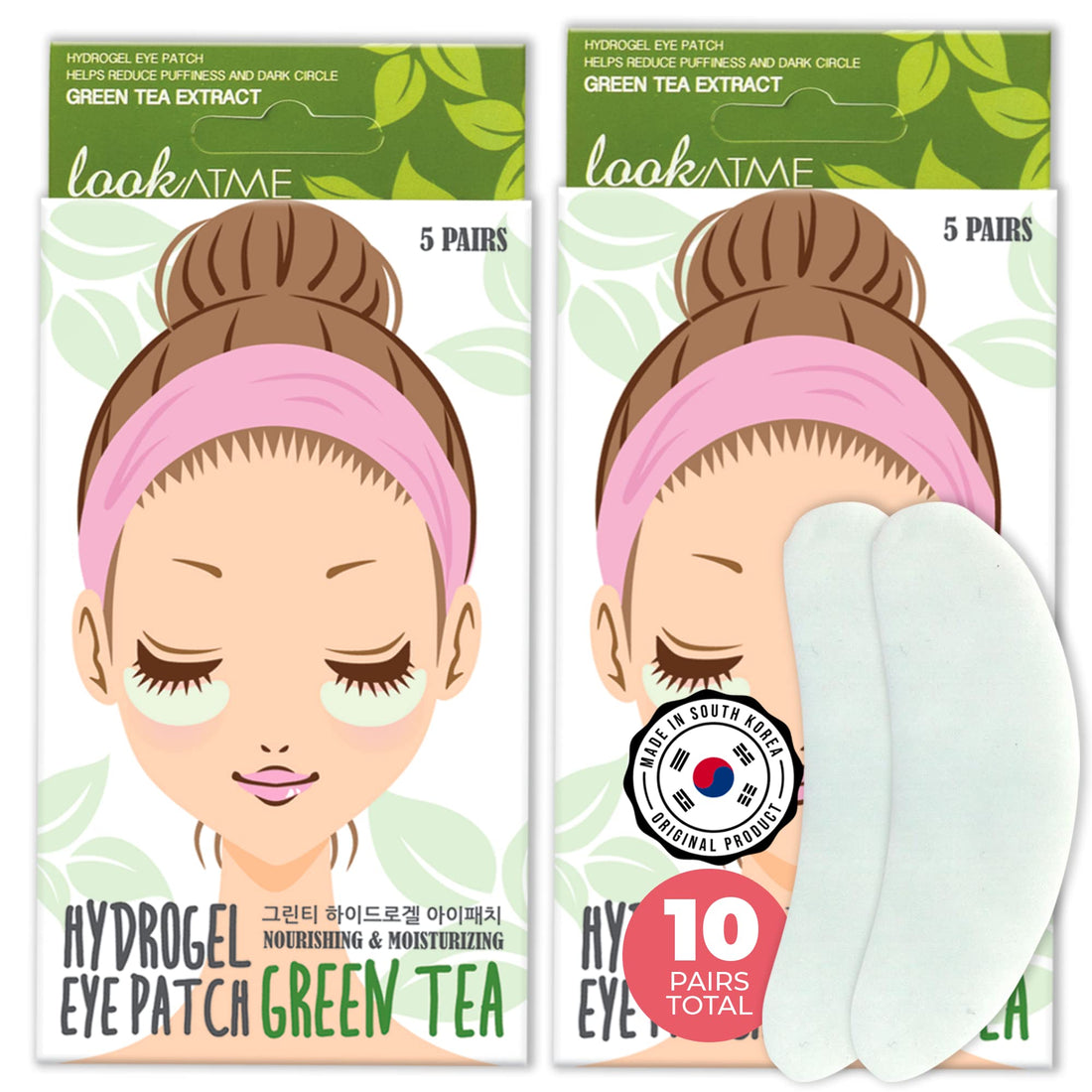 [lookATME] Hydro Gel Eye Patch Green Tea [5 pairs] - Eye Mask