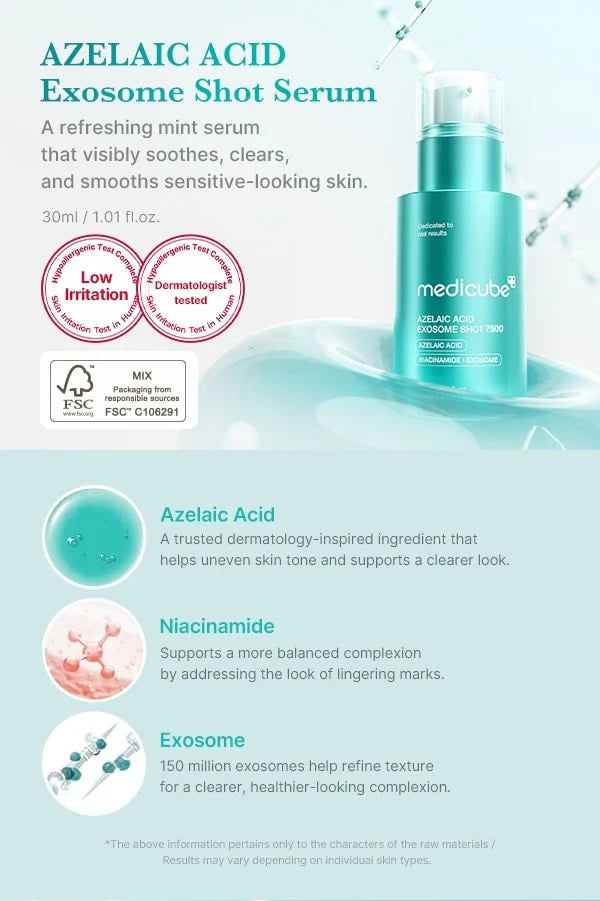 medicube Azelaic Acid Exosome Shot 7500 | Korean Exosome Treatment