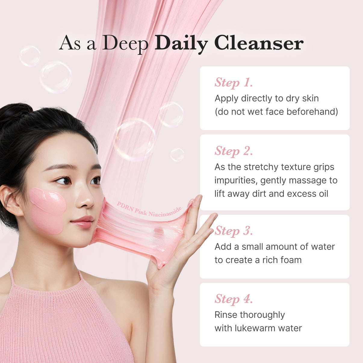 PDRN Pink Niacinamide Whip Cleanser [120g]