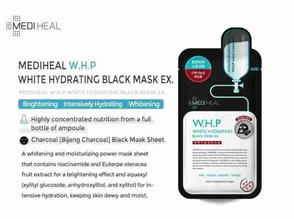 [Mediheal] W.H.P White Hydrating Black Mask EX [10pcs] - Gesichtspflege