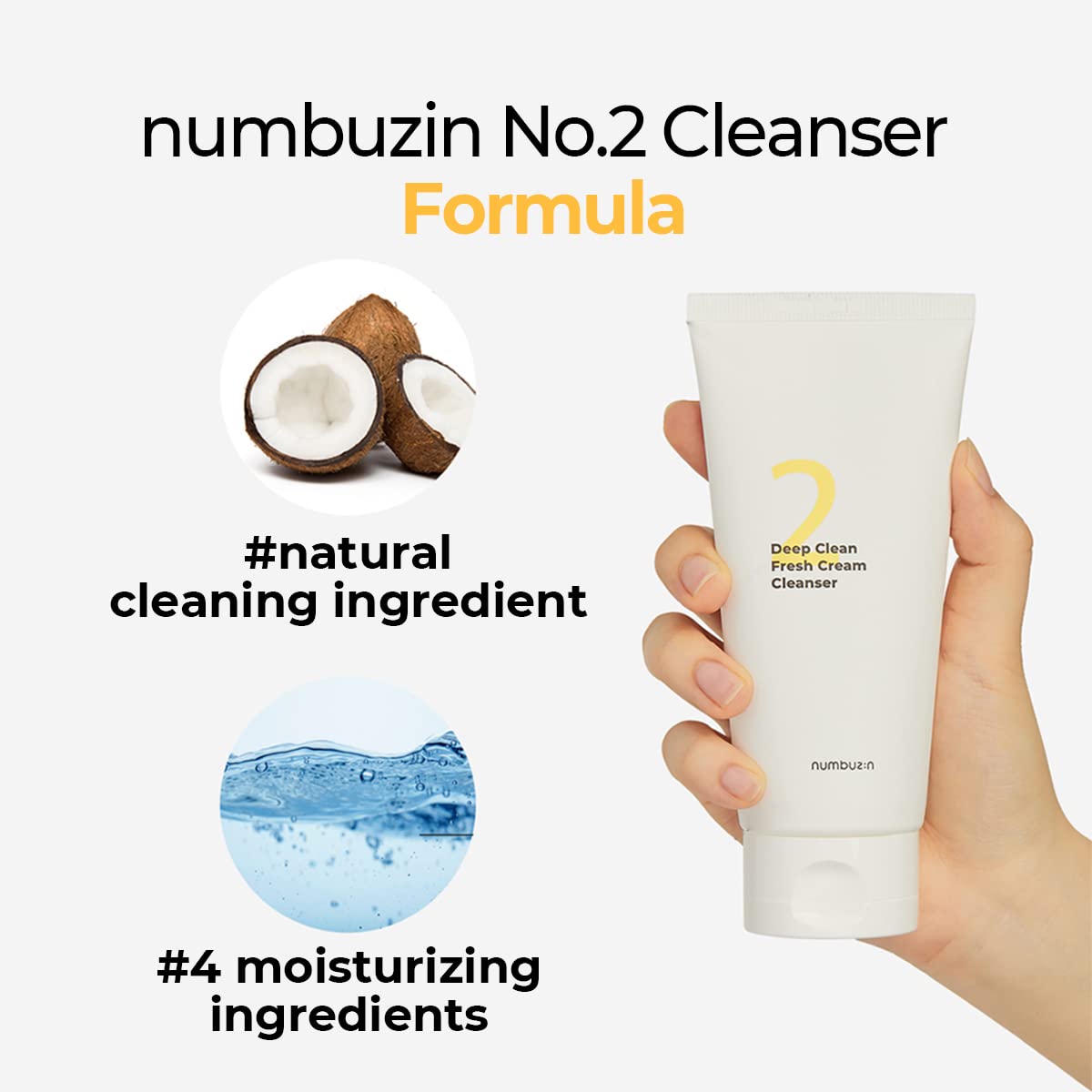 [numbuzin] No. 2 Deep Clean Fresh Cream Cleanser [120ml] - Skin Care