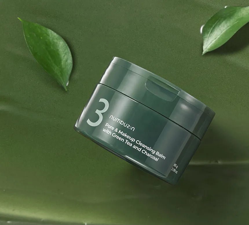 [numbuzin] No. 3 Pore &amp; Makeup Cleansing Balm With Green Tea And Charcoal [85g] - Cleansing