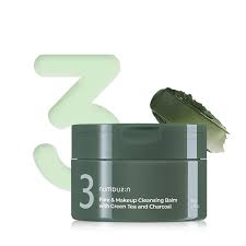 [numbuzin] No. 3 Pore &amp; Makeup Cleansing Balm With Green Tea And Charcoal [85g] - Cleansing