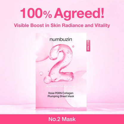 Masque repulpant au collagène Rose PDRN n° 2 [33 ml x 1]