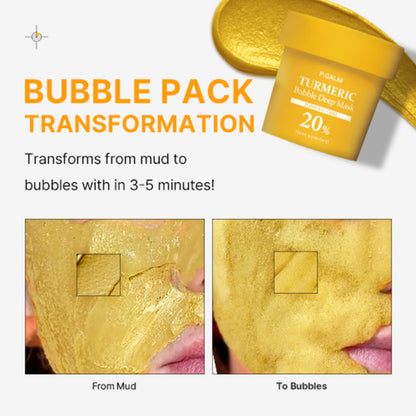 P.Calm Turmeric Bubble Deep Mask [90ml]