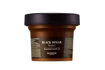 [SKINFOOD] Black Sugar Perfect Essential Scrub 2X [210g] - Exfoliator