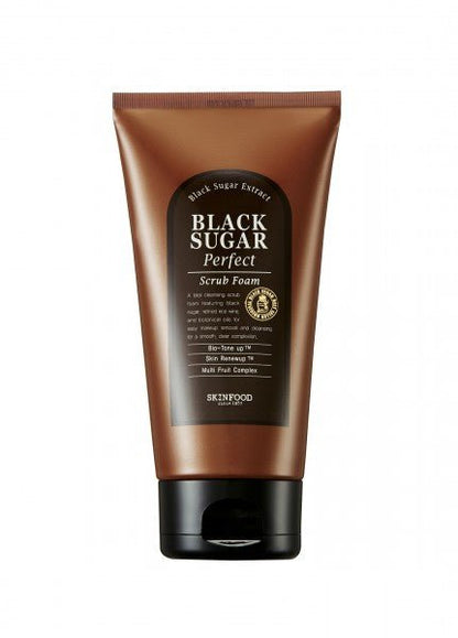 [SKINFOOD] Black Sugar Perfect Scrub Foam [180ml] - Wasser Cleanser