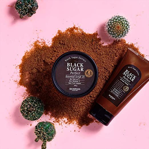 [SKINFOOD] Black Sugar Perfect Scrub Foam [180ml] - Wasser Cleanser