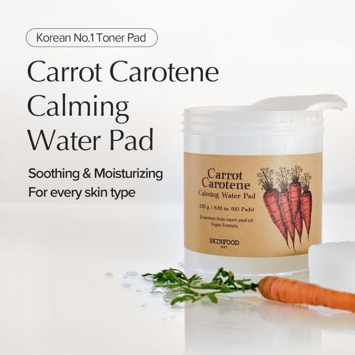 [SKINFOOD] Carrot Carotene Calming Water Pad [60pcs] - Gesichtspflege