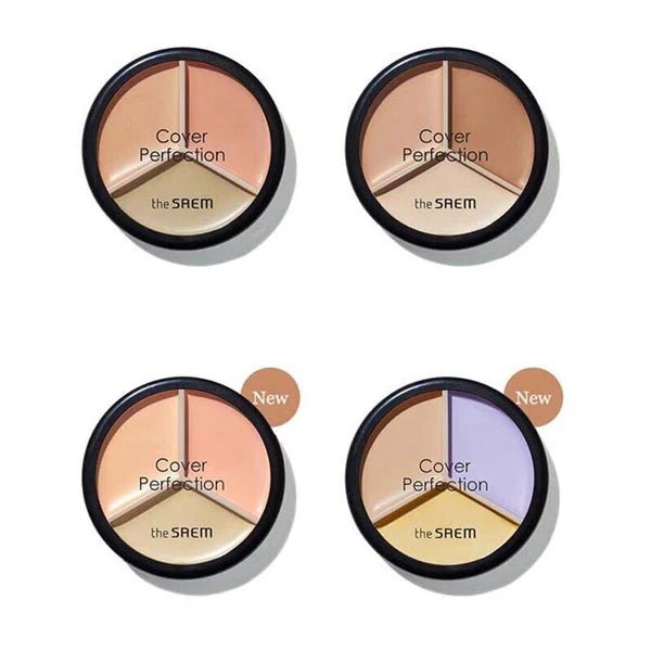 [The Saem] Cover Perfection Triple Pot Concealer - 5 Types [31g] - Makeup