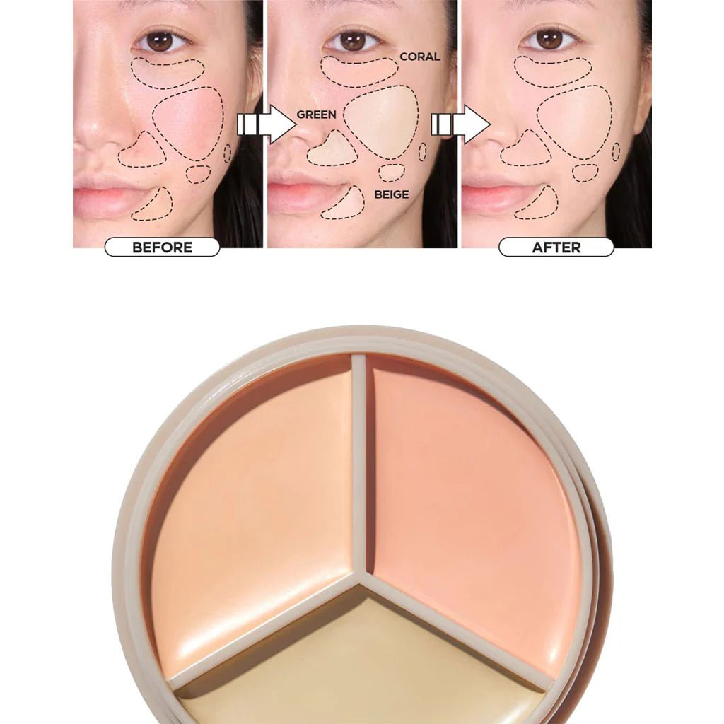 [The Saem] Cover Perfection Triple Pot Concealer - 5 Types [31g] - Makeup