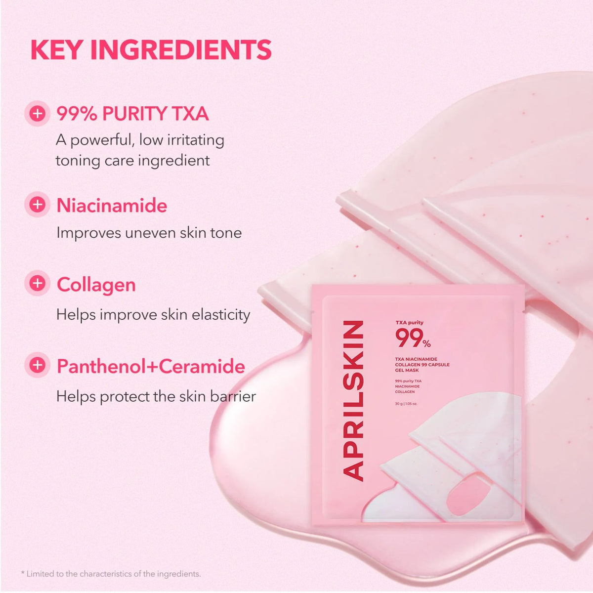 TXA Niacinamide Collagen 99 Capsule Gel Mask Set